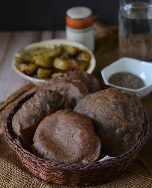 kuttu aata 너무, 메 밀 빵 - buckwheat 뉴스 사진 이미지