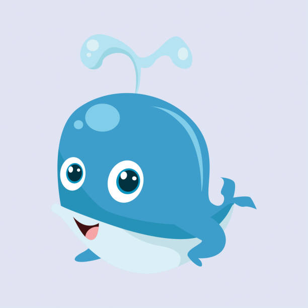 Cute Funny Blue Whale Illustrations, Royalty-Free Vector Graphics & Clip  Art - iStock