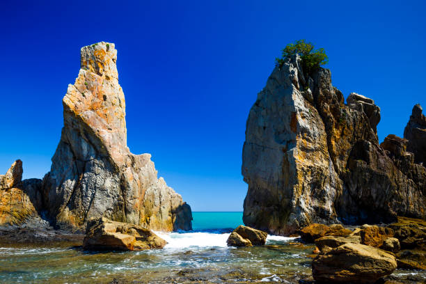 Hashikui Rock at Wakayama,Japan