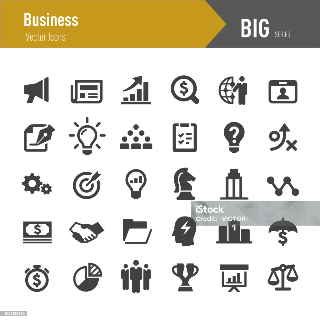 Business Icons - Big Series Business, Strategy, Corporate Business, Growth, Corporate Business stock vector