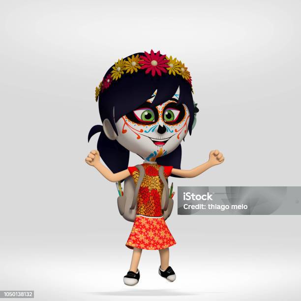 Student Costumed Maexican Skull Stock Photo - Download Image Now - Art, Brazil, Carnival - Celebration Event