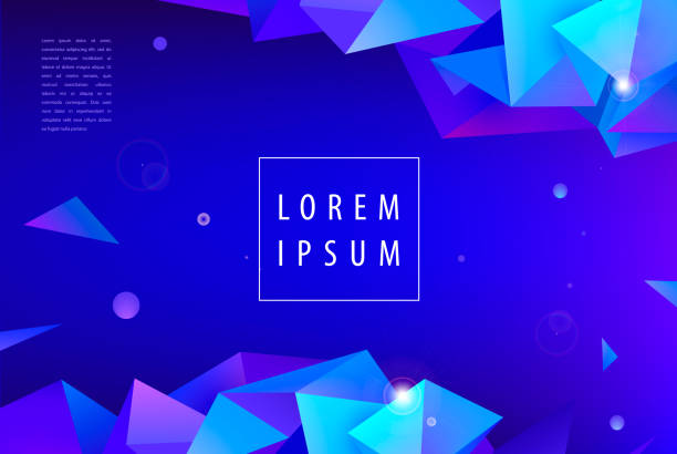 istock Vector colorful geometric background. Faceted modern 3d shapes, horizontal orientation flyer, brochure, web page 1050143318