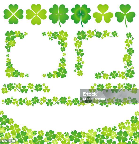 Clover Rope Border Background Clover Decoration Stock Illustration - Download Image Now - Clover ...