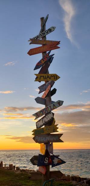 istock Sign locating different places in the world 1050160434