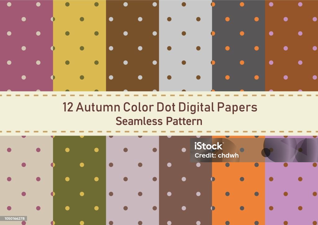 Pattern Fall Dots Dot Pattern Wallpaper Set Stock Illustration - Download Image Now ...