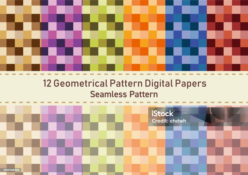 Tile Pattern Background Square Square Tile Pattern Wallpaper Set Stock Illustration - Download Image ...