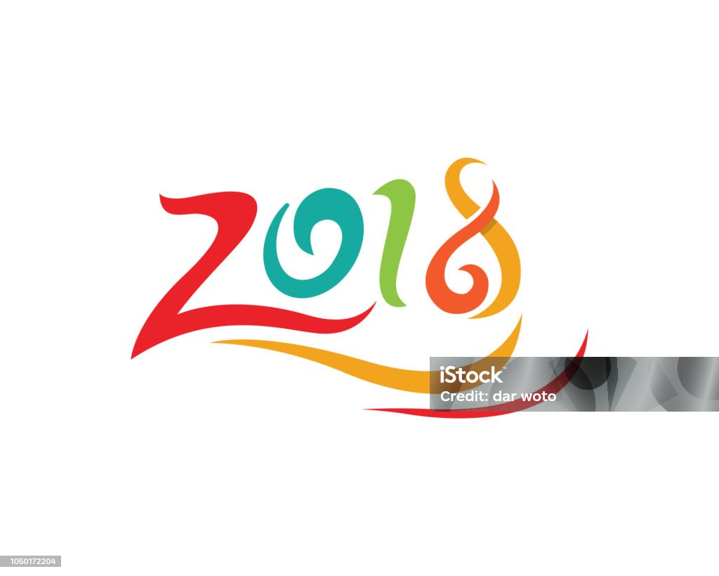 2018 Vector Number 2018 Vector Illustration Stock Illustration - Download Image Now ...