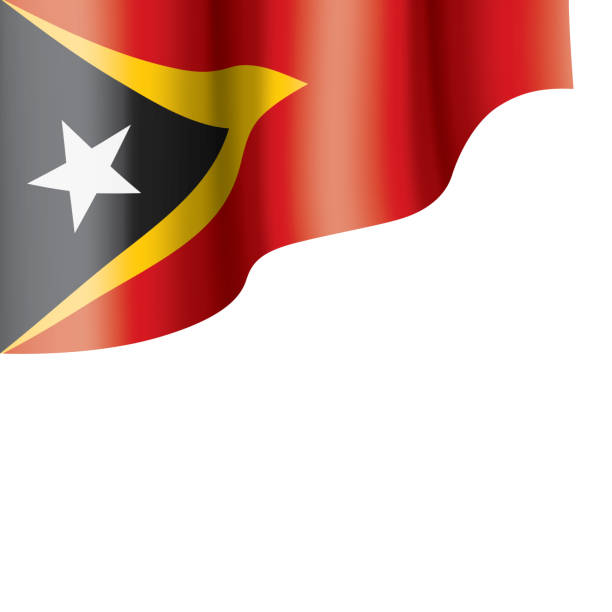 east timor flag, vector illustration on a white background east timor national flag, vector illustration on a white background leste stock illustrations