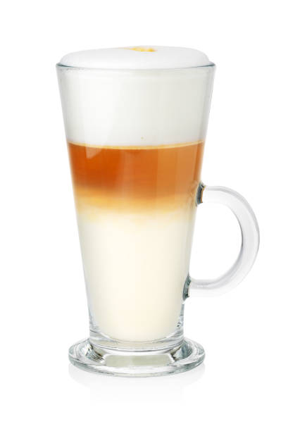 istock Glass of latte on white 1050186922