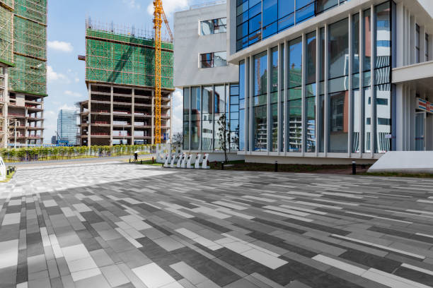 istock Empty floor and modern office building in Science and Technology Park ,chongqing,china 1050193358