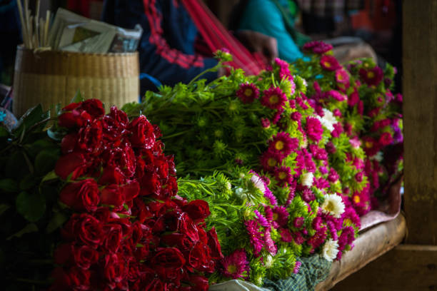 istock Flowers sold on Burmese market 1050193780