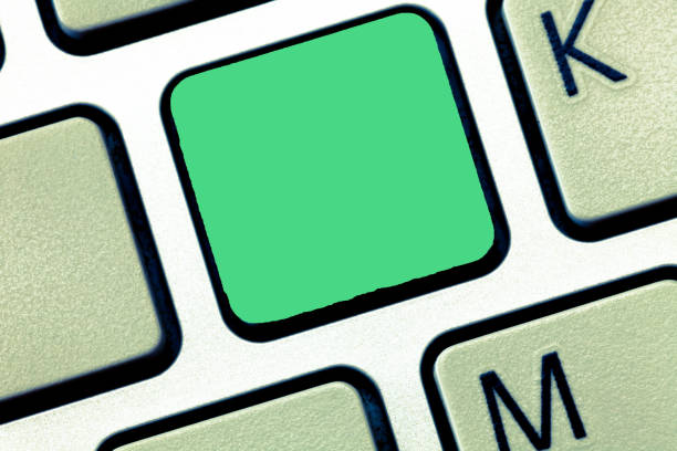 istock Design business concept Empty copy space modern abstract background Keyboard key Intention to create computer message, pressing keypad idea 1050205260