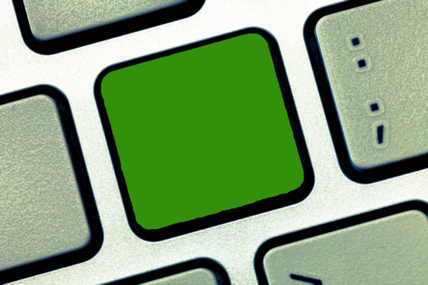 istock Business concept Empty template copy space isolated Posters coupons promotional material Keyboard key Intention to create computer message, pressing keypad idea 1050208102