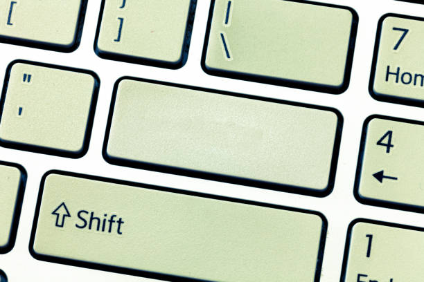 istock Design business concept Empty copy text for Web banners promotional material mock up template Keyboard key Intention to create computer message, pressing keypad idea 1050212026