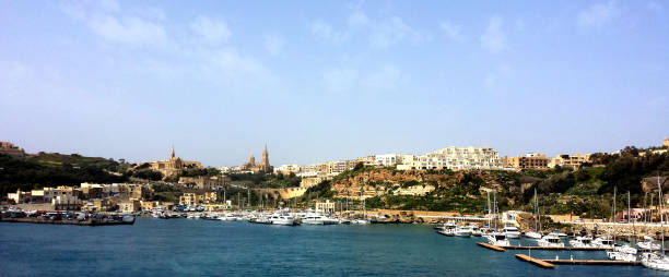 istock Panoramic bay view of Mgarr 1050212678