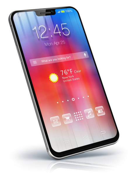 moderne touchscreen-smartphone - mobility computer monitor mobile phone communication stock-fotos und bilder
