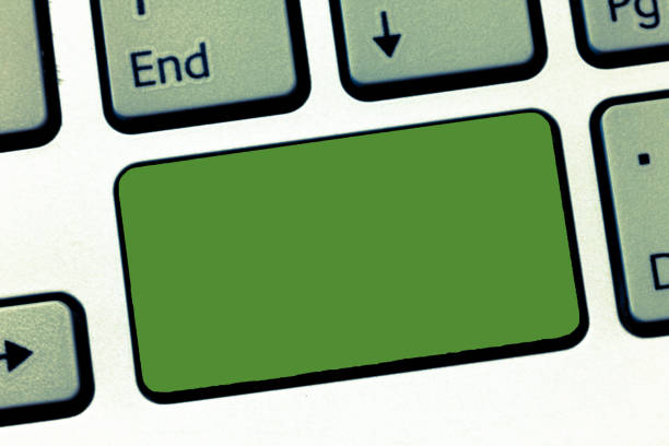istock Design business concept Empty copy text for Web banners promotional material mock up template Keyboard key Intention to create computer message, pressing keypad idea 1050216924