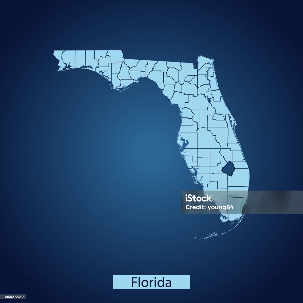 Mappa Della Florida Immagini vettoriali stock e altre immagini di