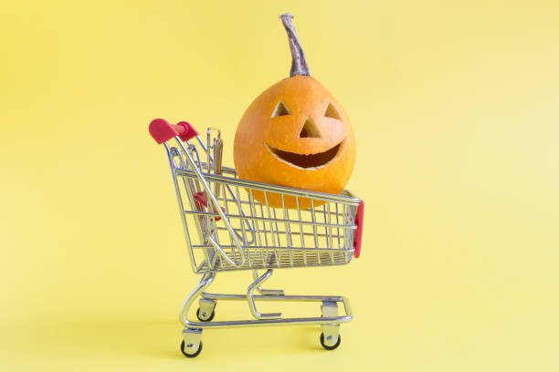 istock Halloween shopping concept. 1050222628