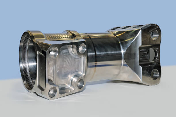 istock Metal industrial part of rectangular and round shape 1050222996