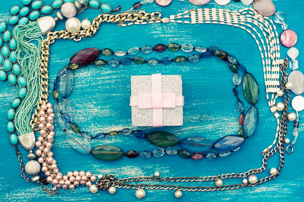 istock Decorative frame of women's jewelry. 1050223254