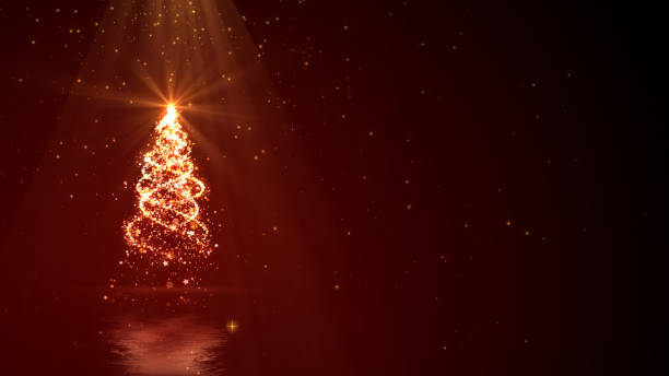 istock Magic Christmas tree lights background with copy space for greeting card 1050228670