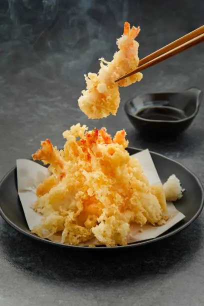 tempura shrimp  japanese food deep fried delicious traditional