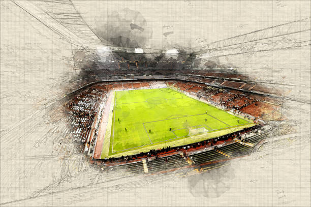 경기장 - soccer stadium illustrations stock illustrations