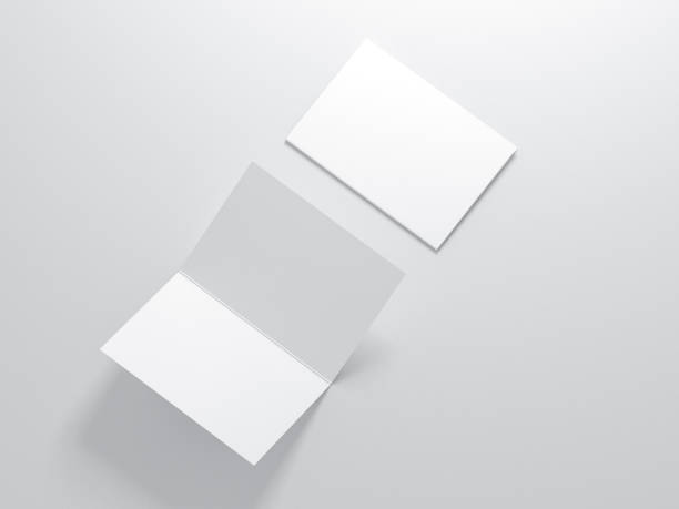 istock Opened and closed leaflet or invitation Mockup 1050245518