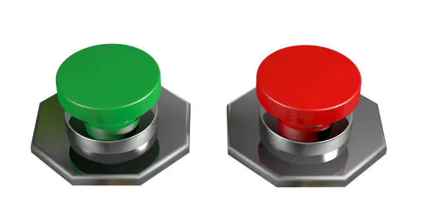 Photo of green red buttons