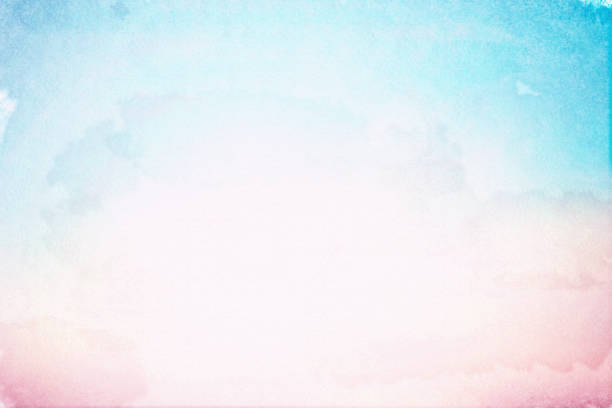 arte abstrata de aquarela pastel na textura de papel de esboço para o elemento de design de fundo como banner, anúncios, apresentação; conceito de efetuar pintura água cor - red white blue - fotografias e filmes do acervo