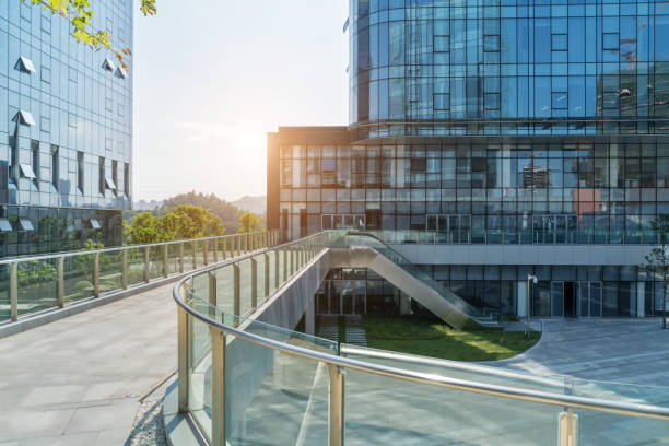 istock Empty floor and modern office building in Science and Technology Park ,chongqing,china 1050255436