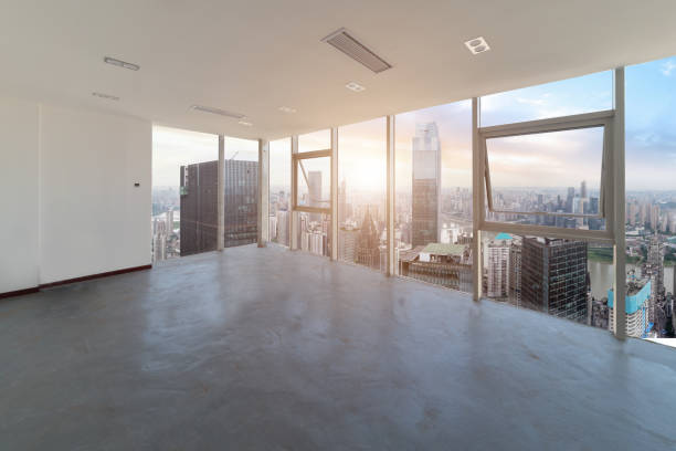 istock Empty rooms and buildings outside the window 1050257970