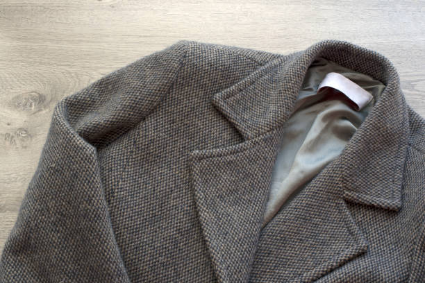 istock Women's wool coat gray color. 1050261338
