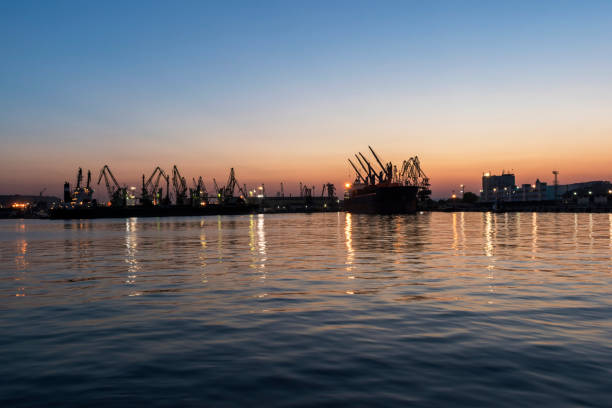 istock Sunset from the sea station. 1050273884