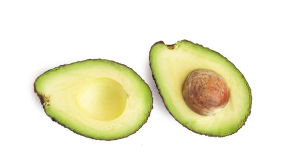 istock Top view avocado isolated on white background 1050300406