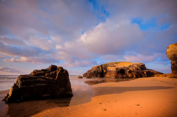 istock Beauty Atlantic coast with cliff,beach,ocean and sky with clouds. 1050303930