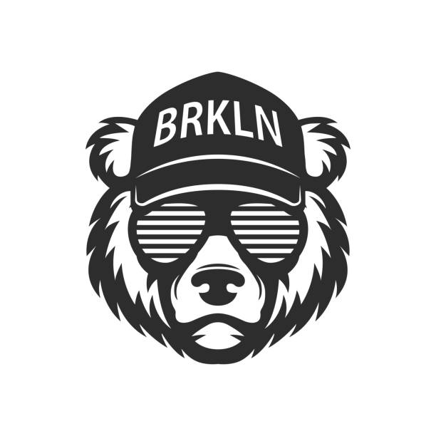 ilustrações de stock, clip art, desenhos animados e ícones de cool bear in sunglasses - fur type