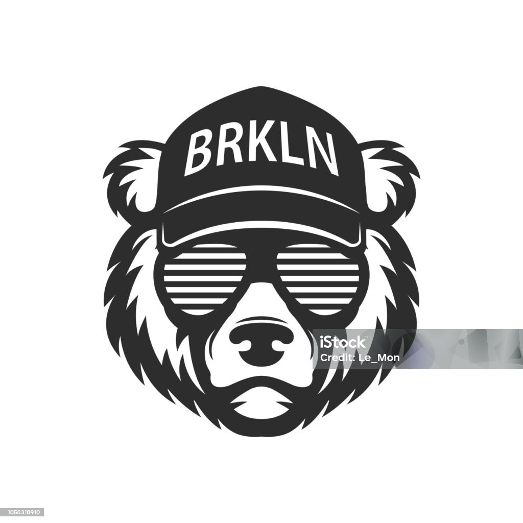 Cool bear in sunglasses Bear stock vector