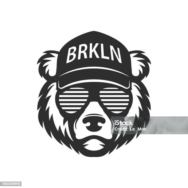 Cool Bear In Sunglasses Stock Illustration - Download Image Now - Bear, Logo, Vector