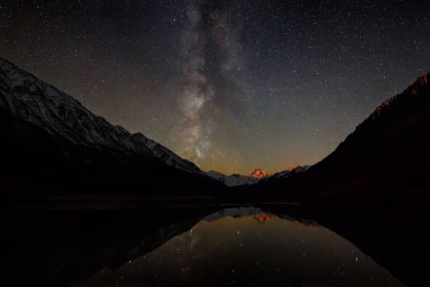 istock stars mountains lake milky way sky night 1050325478