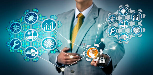 istock Manager Activates AI App To Connect Digital Twin 1050328696