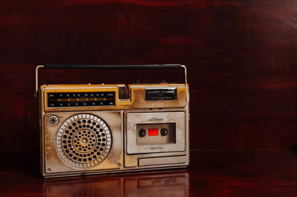 istock vintage rustic transistor radito with cassette recorder 1050329624