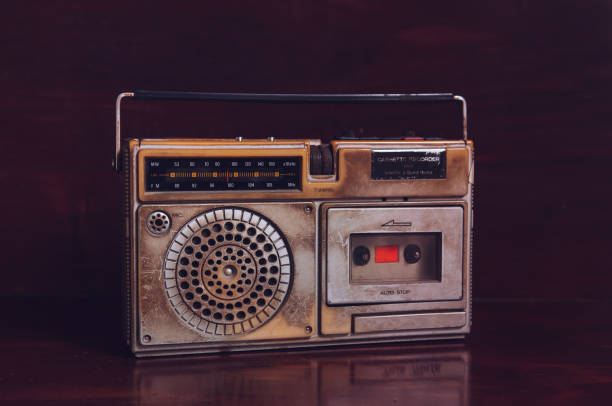 istock vintage rustic transistor radito with cassette recorder 1050329630