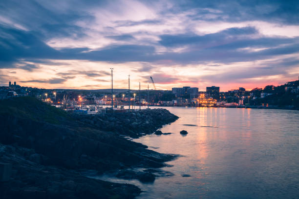 Panorama of St. John's at night
