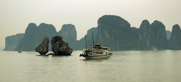istock Boat on Halong bay - 3 1050343552