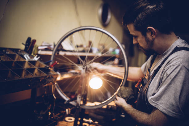 istock Bicycle repairman 1050359284