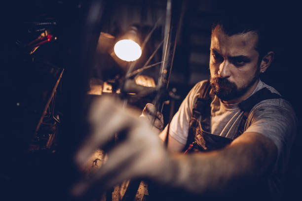 istock Busy repairman in work shop 1050359676