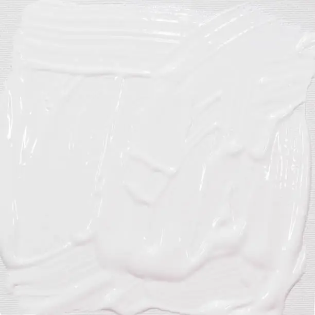 Photo of Wet, White paint on artist's canvas