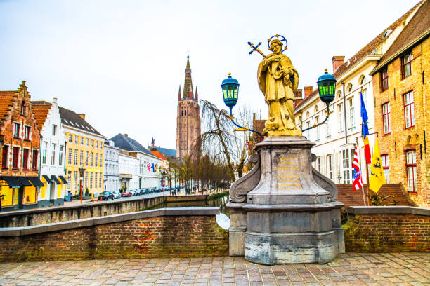 istock Statue of Saint Joannes Nepomucenus 1050377648